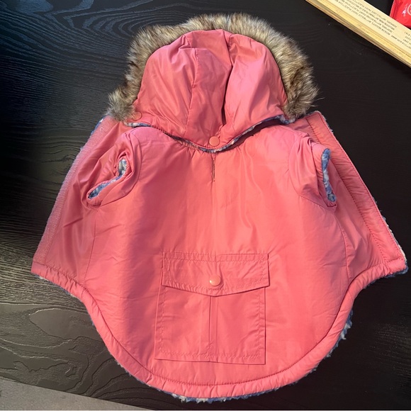 Dog jacket size XS pink with hoodie - Picture 2 of 5